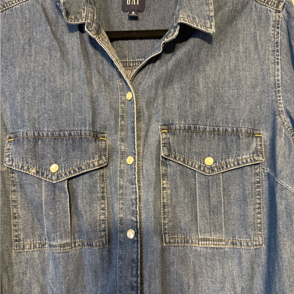 Denim Button-Up Dress